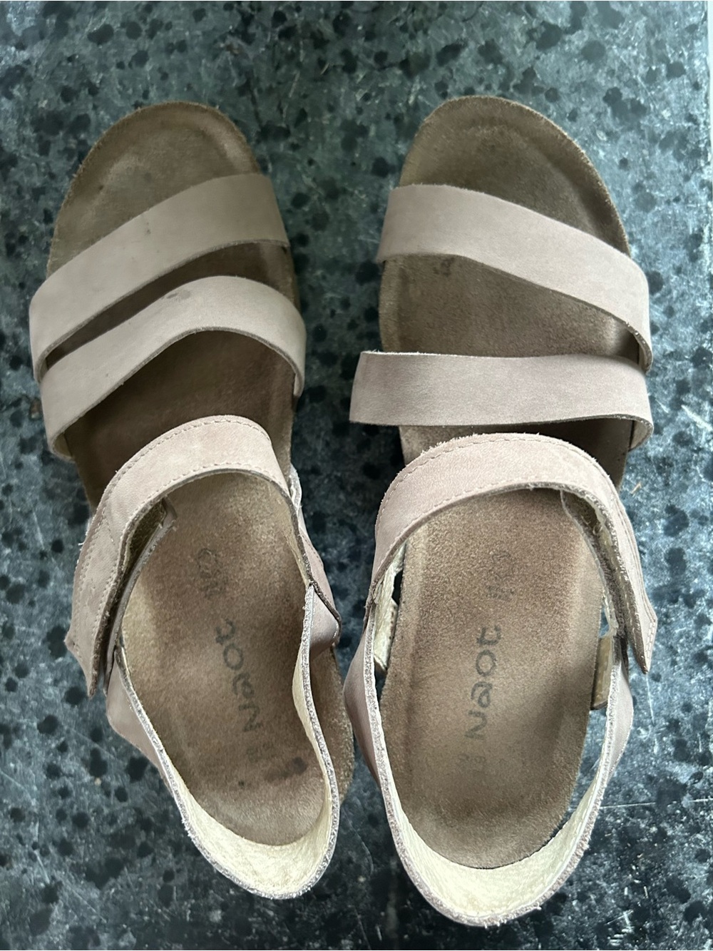 Naot Kayla Stone Nubuck Women's Strappy Beige-Taupe Sandals 40